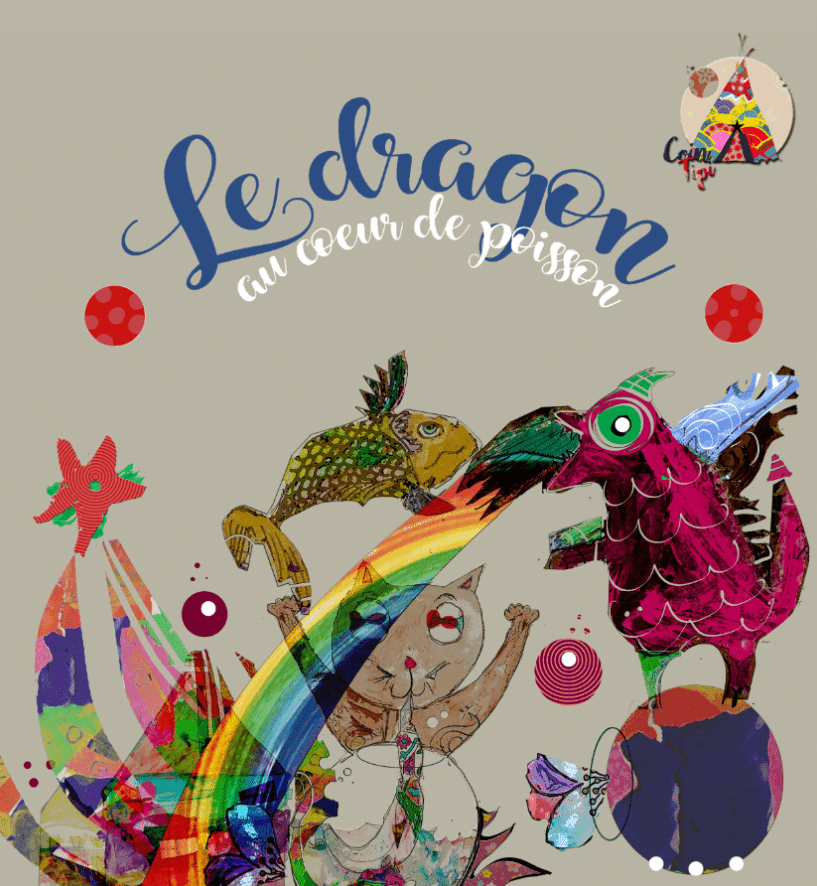 Le dragon au coeur de poisson. Livre audio jeunesse. Atelier d'écriture en ligne Scéal studio, apprentissage du français par l'écriture